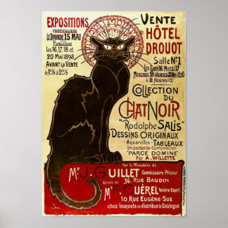Le Chat Noir, Vente Hôtel Drouot Poster