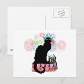 Le Chat Noir Verenigde Staten Onafhankelijkheidsda Briefkaart (Voorkant / Achterkant)