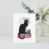 Le Chat Noir Verenigde Staten Onafhankelijkheidsda Briefkaart (Staand voorkant)