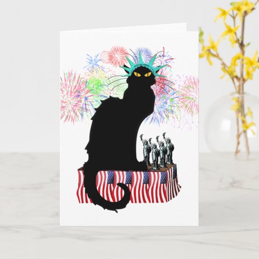 Le Chat Noir Verenigde Staten Onafhankelijkheidsda Kaart (Gele Bloem)