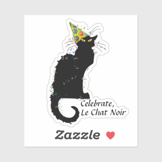 Le Chat Noir viering Sticker (Vel)