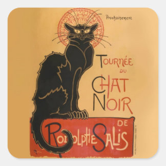 Le Chat Noir Vierkante Sticker
