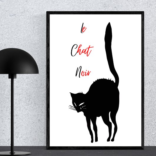 Le Chat Noir - Vintage Black Cat Poster