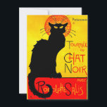 Le Chat Noir Vintage Kaart<br><div class="desc">Kaart met Théophile Alexandre Steinlen's poster Le Chat Noir (1896). Een prachtige zwarte kat zit naast Franse tekst die een cabaret-tour adverteert. Een geweldig cadeau voor fans van vintage kunst en Art Nouveau.</div>