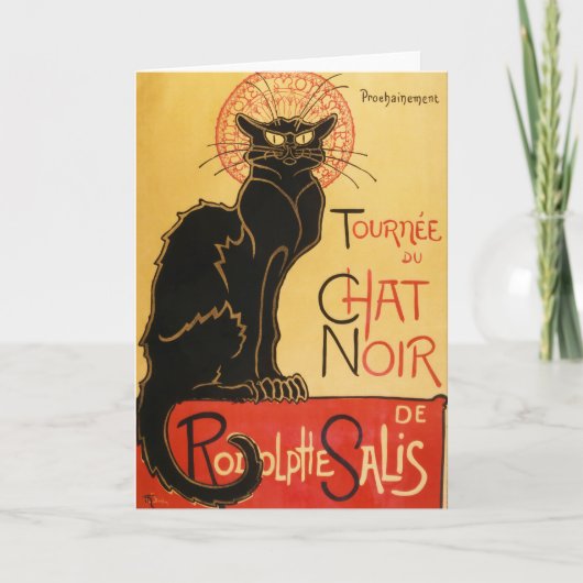 Le Chat Noir Wenskaart Kaart (Voorkant)