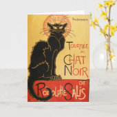 Le Chat Noir Wenskaart Kaart (Gele Bloem)
