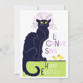 Le Chat Noir zegt Gelukkig Pasen Feestdagenkaart