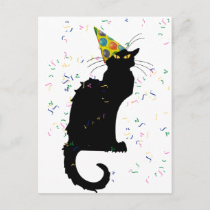 Le Chat Party Pet & Confetti Briefkaart