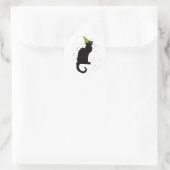Le Chat Party Pet & Confetti Ronde Sticker (Tas)