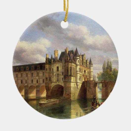 Le Chateau de Chenonceau, 1843 (olie op canvas) Keramisch Ornament (Voorkant)