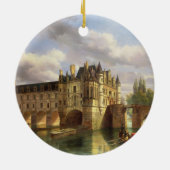 Le Chateau de Chenonceau, 1843 (olie op canvas) Keramisch Ornament (Achterkant)