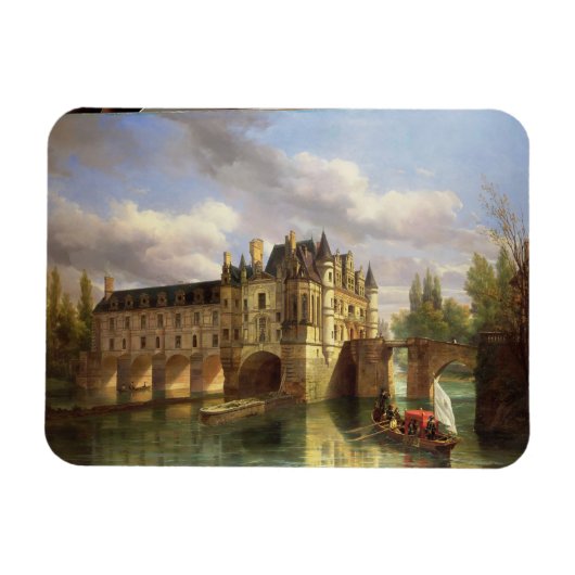 Le Chateau de Chenonceau, 1843 (olie op canvas) Magneet (Horizontaal)