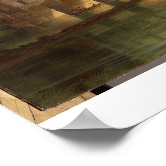 Le Chateau de Chenonceau, 1843 (olie op canvas) Poster (Hoek)