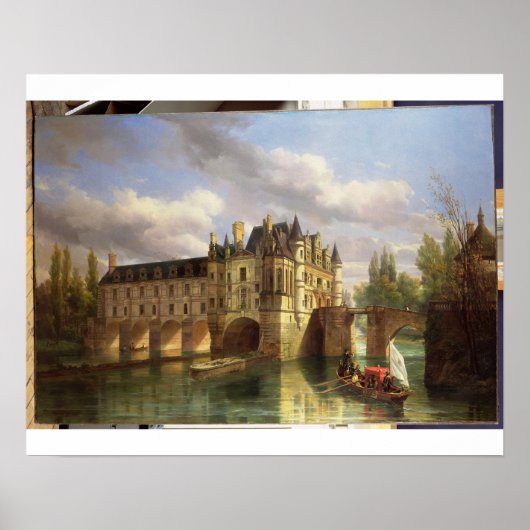 Le Chateau de Chenonceau, 1843 (olie op canvas) Poster