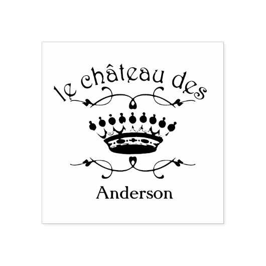 Le Chateau des Jouw naam Rubberstempel (Afrduk)