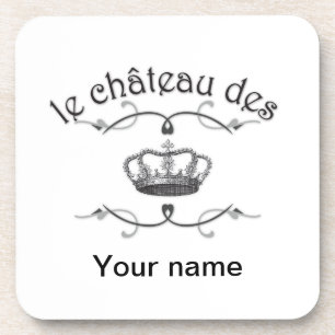 le chateau des JOUW NAAM v.2 Drankjes Onderzetter