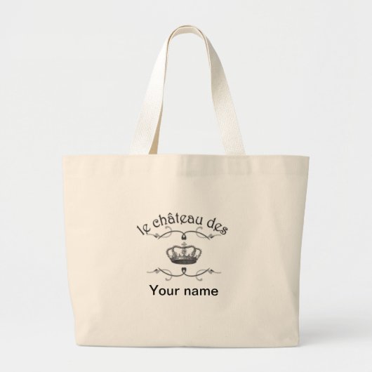 le chateau des JOUW NAAM v.2 Grote Tote Bag (Voorkant)