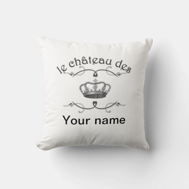 le chateau des JOUW NAAM v.2 Kussen (Voorkant)