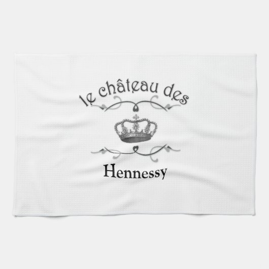 le chateau des JOUW NAAM v.2 Theedoek (Horizontaal)