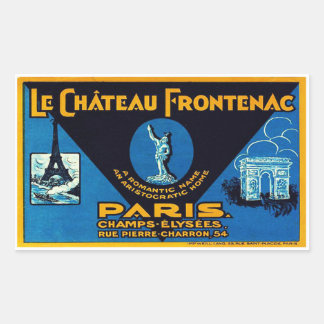 Le Château Frontenac (Parijs-Frankrijk) Rechthoekige Sticker