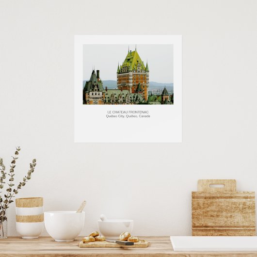 Le Chateau Frontenac, stad Quebec Poster (Keuken)