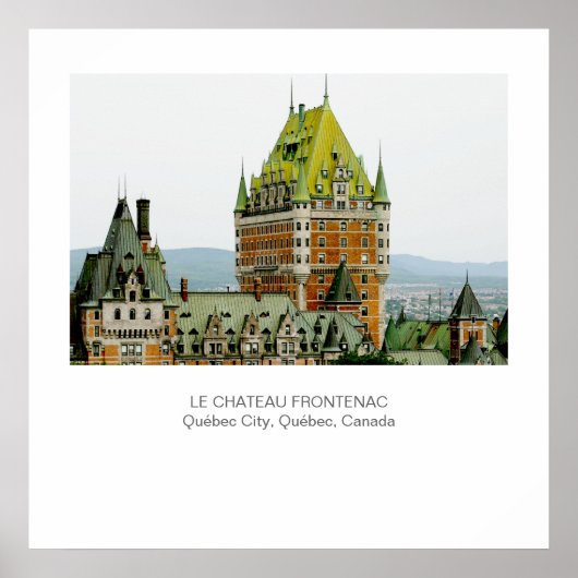 Le Chateau Frontenac, stad Quebec Poster (Voorkant)