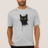Le Chaton Noir Black Cat Dad Splatter Kitten Fun T-shirt (Voorkant)