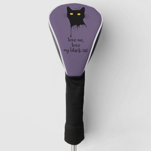 Le Chaton Noir Love me My Black Cat Lover Golfheadcover (Voorkant)