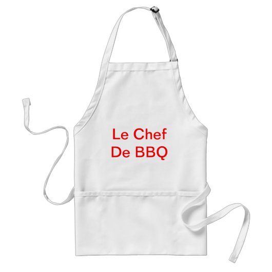 Le Chef De BBQ Standaard Schort (Voorkant)