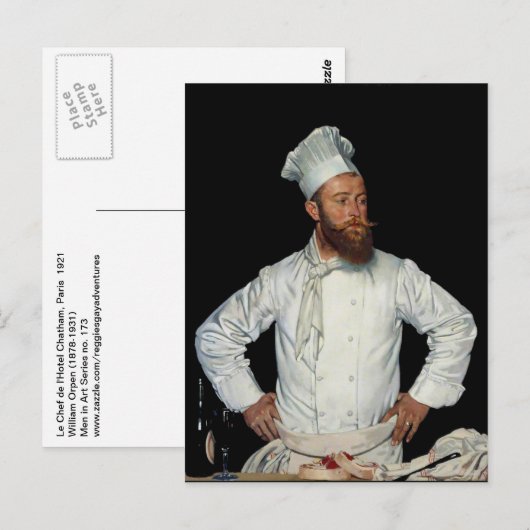 Le Chef door Orpen Fine Art Briefkaart (Voorkant / Achterkant)