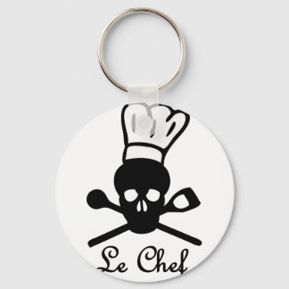 le chef-schedel sleutelhanger