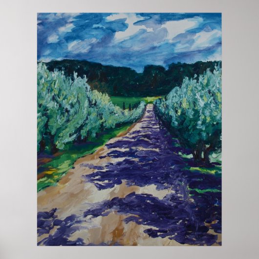 le Chemin à Château Val Joanis Poster (Voorkant)