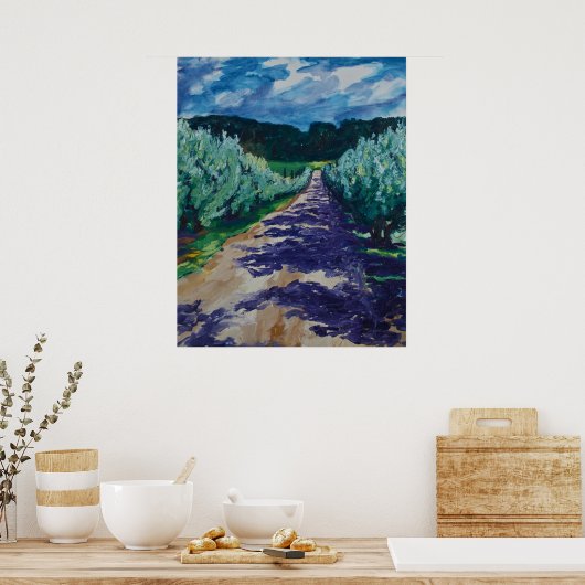 le Chemin à Château Val Joanis Poster (Keuken)