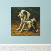 Le Chien Errant, in de stijl van Bonnard Canvas Afdruk (Insitu (Houten vloer))