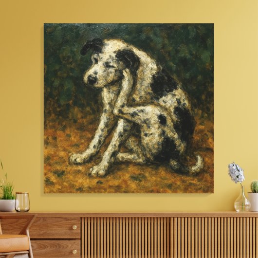 Le Chien Errant, in de stijl van Bonnard Canvas Afdruk (Insitu (Woonkamer))