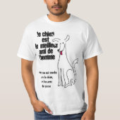 Le chien est le meilleur ami de l'homme t-shirt (Voorkant)