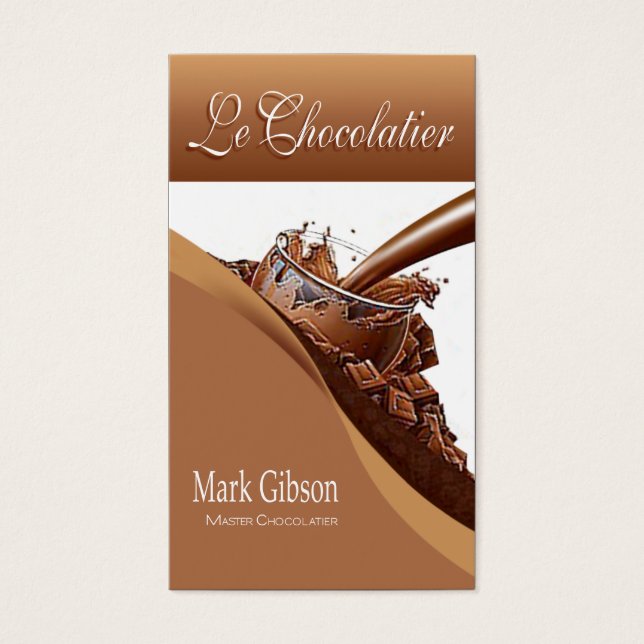 "Le Chocolatier" - Gourmet chocolade, snoep Visitekaartje (Voorkant)