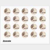 Le Chocolatier - Roos, Huwelijkszegels Ronde Sticker (Vel)