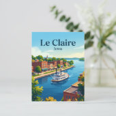 Le Claire Iowa Briefkaart (Staand voorkant)
