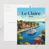 Le Claire Iowa Briefkaart (Voorkant / Achterkant)