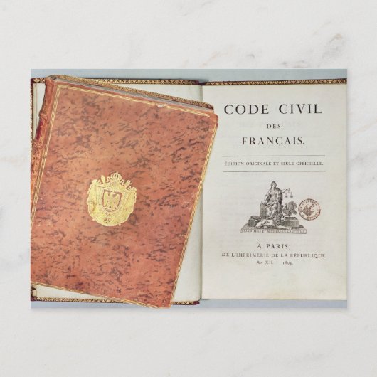 Le Code Civil des Francais" Briefkaart (Voorkant)