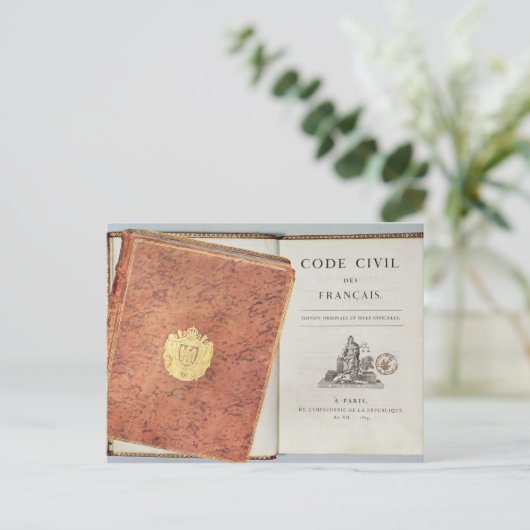 Le Code Civil des Francais" Briefkaart (Staand voorkant)
