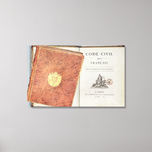 Le Code Civil des Francais" Canvas Afdruk (Voorkant)