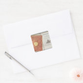Le Code Civil des Francais" Vierkante Sticker (Envelop)