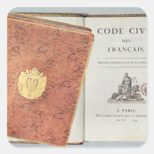 Le Code Civil des Francais" Vierkante Sticker
