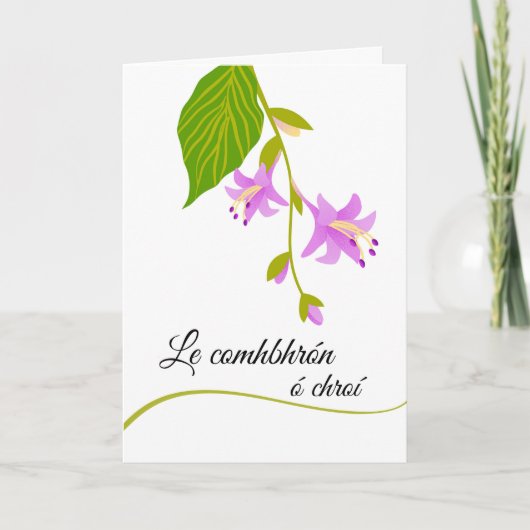 Le Comhbhrón ó chroí Sympathy in Gaelic Botanical Kaart (Voorkant)