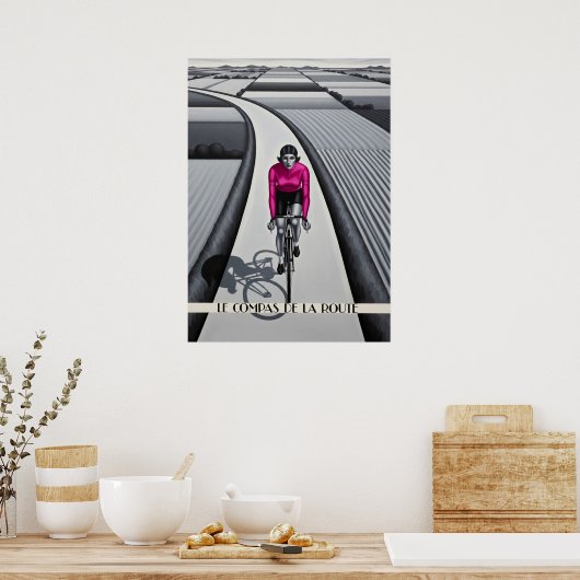 LE COMPAS DE LA ROUTE (Het Kompas van de Weg) Poster (Keuken)