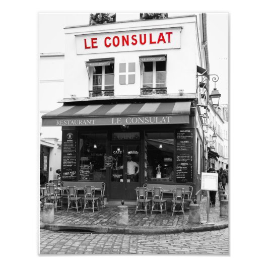 Le Consulat Cafe Montmartre Paris groot - Foto Afdruk (Voorkant)