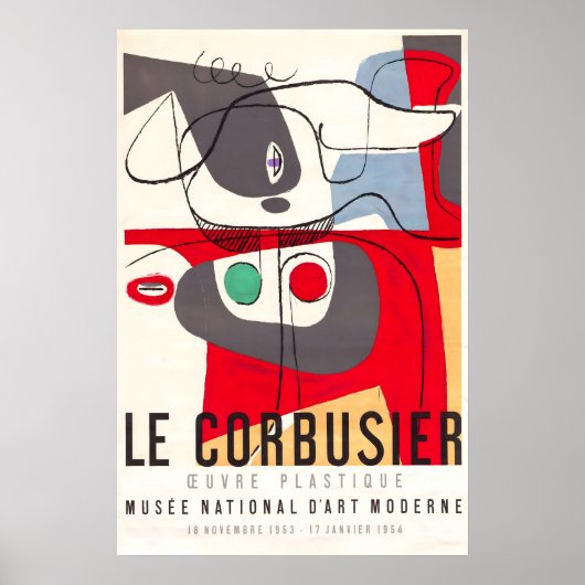 Le Corbusier 1954 Expositie POSTER PRINT A5-A1 (Voorkant)