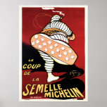 Le Coup de La SEMELLE MICHELIN French Art Deco Poster<br><div class="desc">Hoge reproductie,  Photoshop gecorrigeerd voor scherpe prints en levendige scherpe scherpe kleuren,  de best mogelijke digitale inspanning voor tranen,  vuil en gevuld in ontbrekende elementen. Le Coup de la SEMELLE MICHELIN banden French Art Deco Poster.</div>